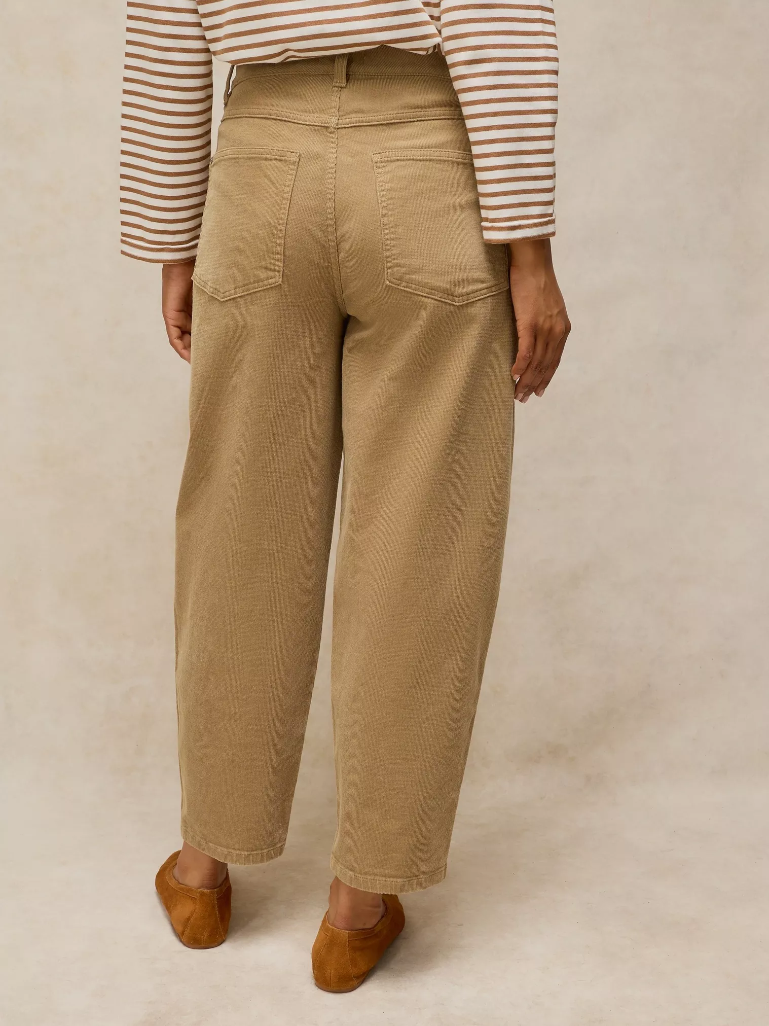 White Stuff Aubrey Barrel Ribbroek Zandbeige | Dames-3
