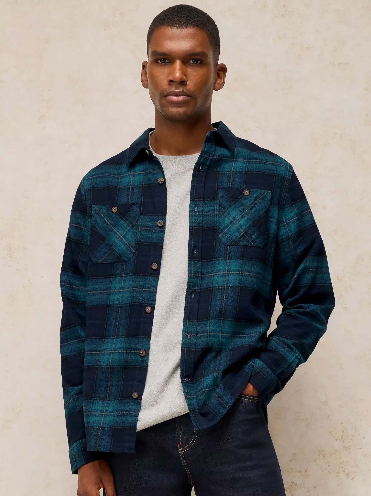 White Stuff Heywood Check Shirt Heren | Biologisch katoen-1