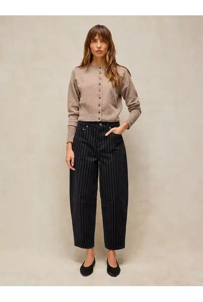 aubrey barrel cord trousers chrarc grey