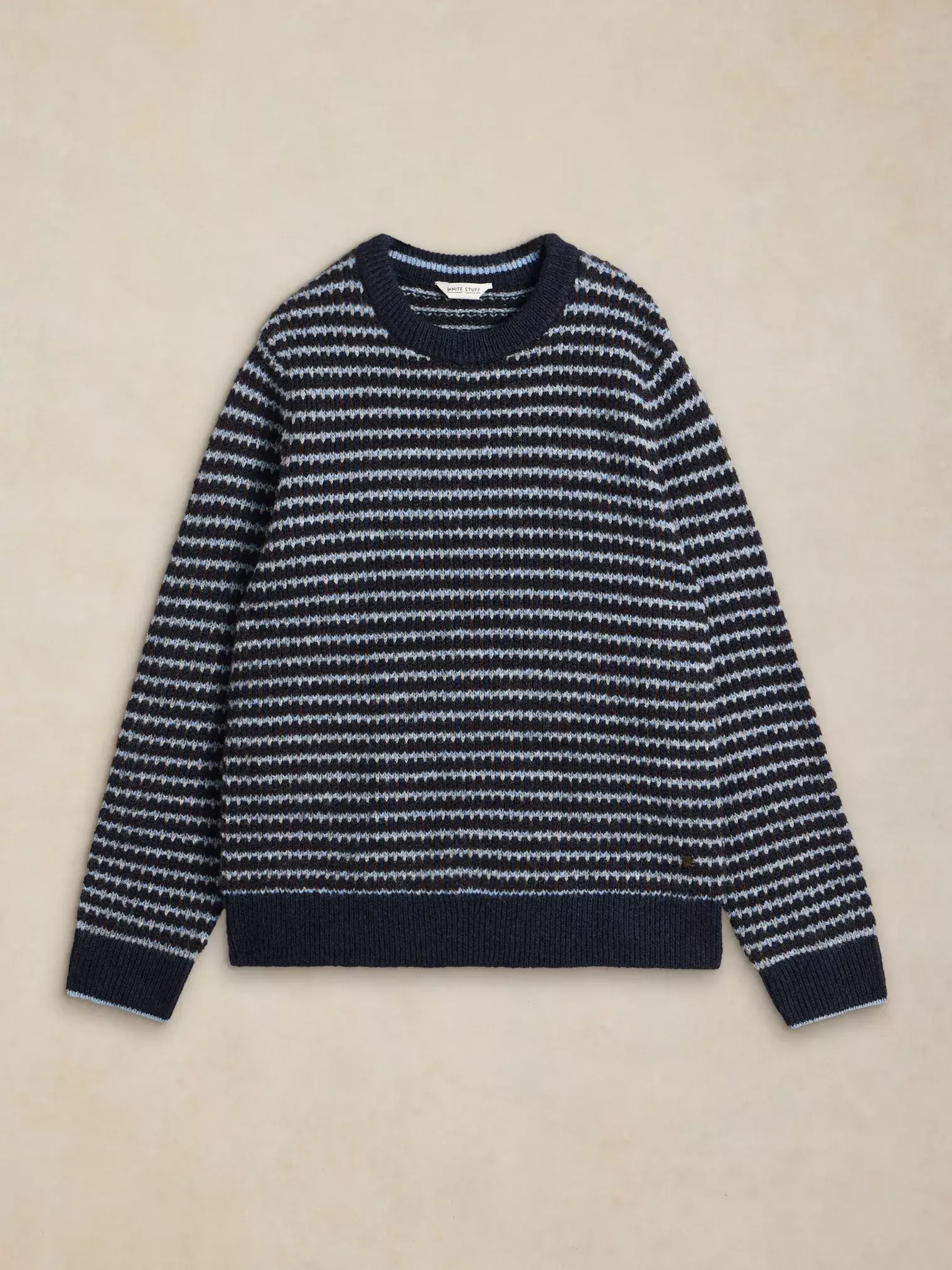 White Stuff Hamilton Stripe Herentrui Blue Multi-6