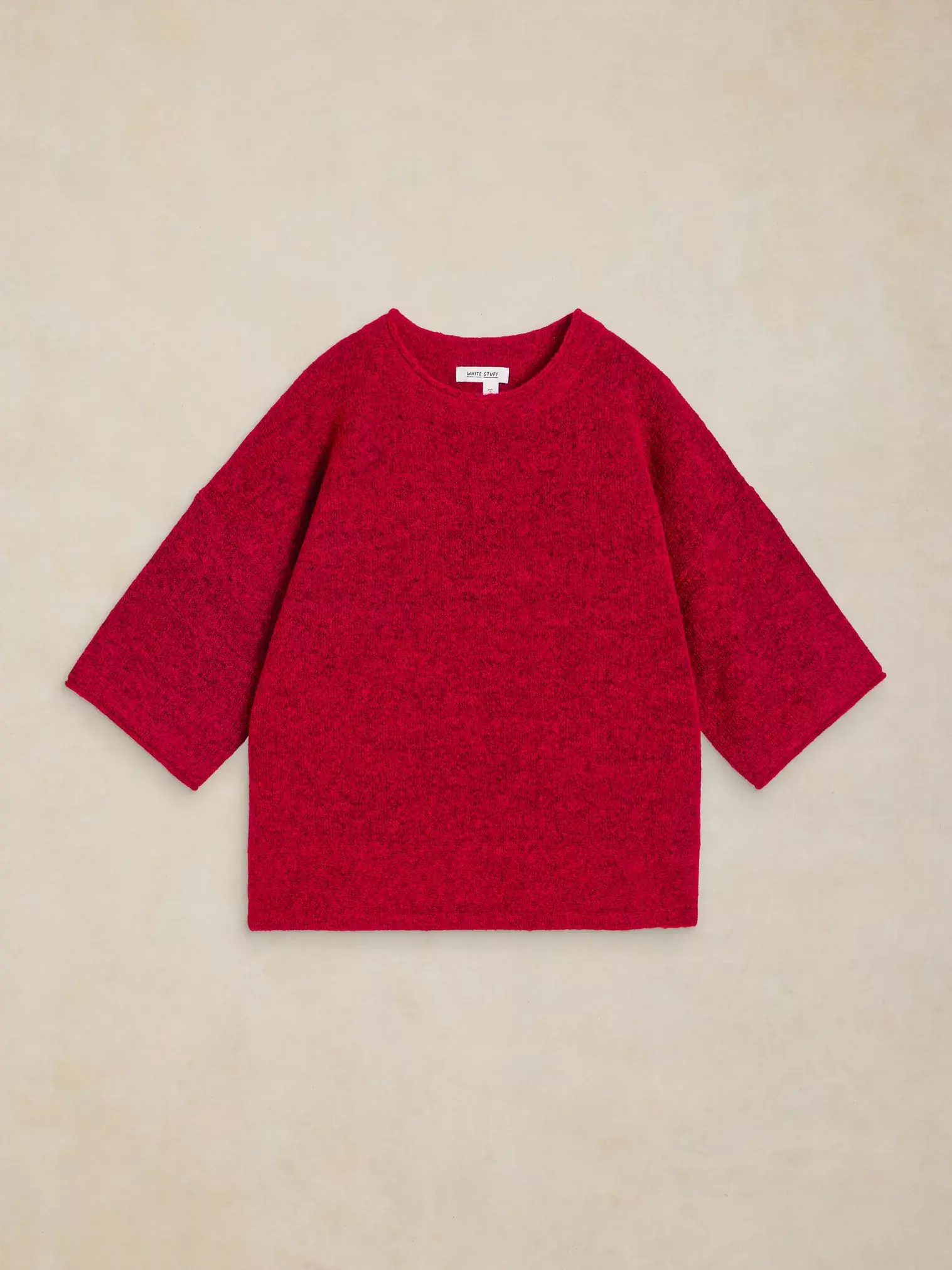 White Stuff Kate Knitted Top Bright Red | Dames-4