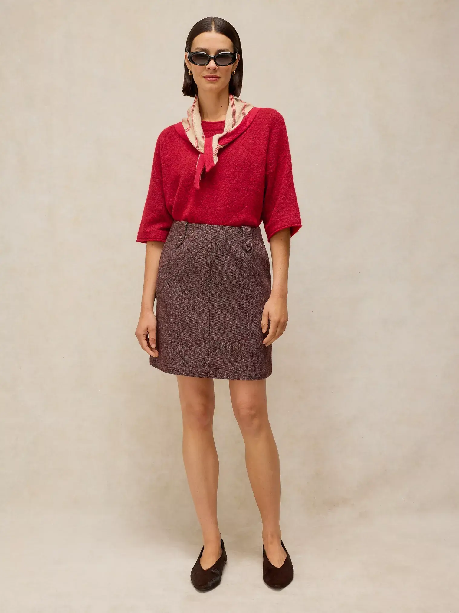 White Stuff Kate Knitted Top Bright Red | Dames-6