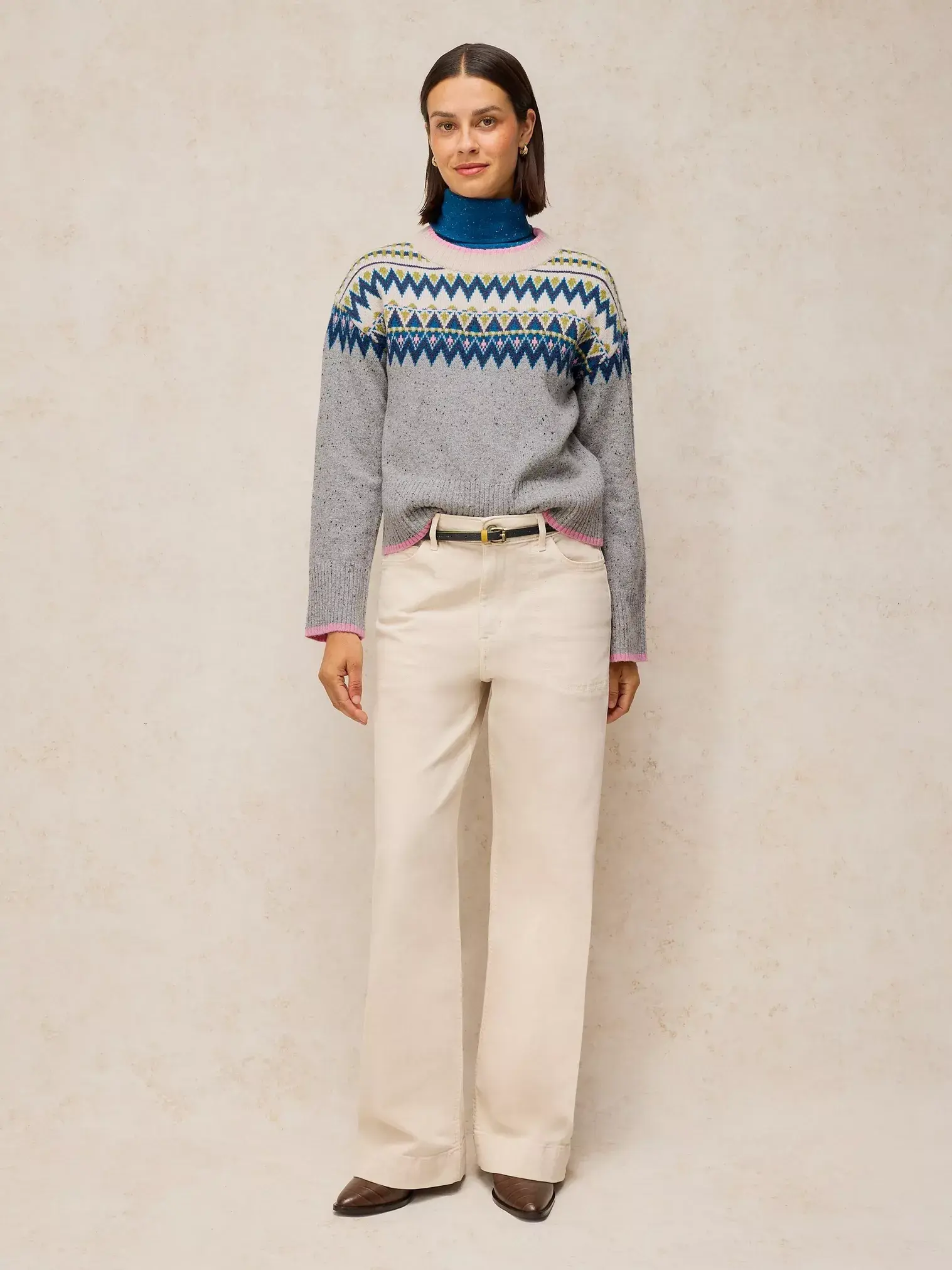 cedar fairisle trui grijs multi-6