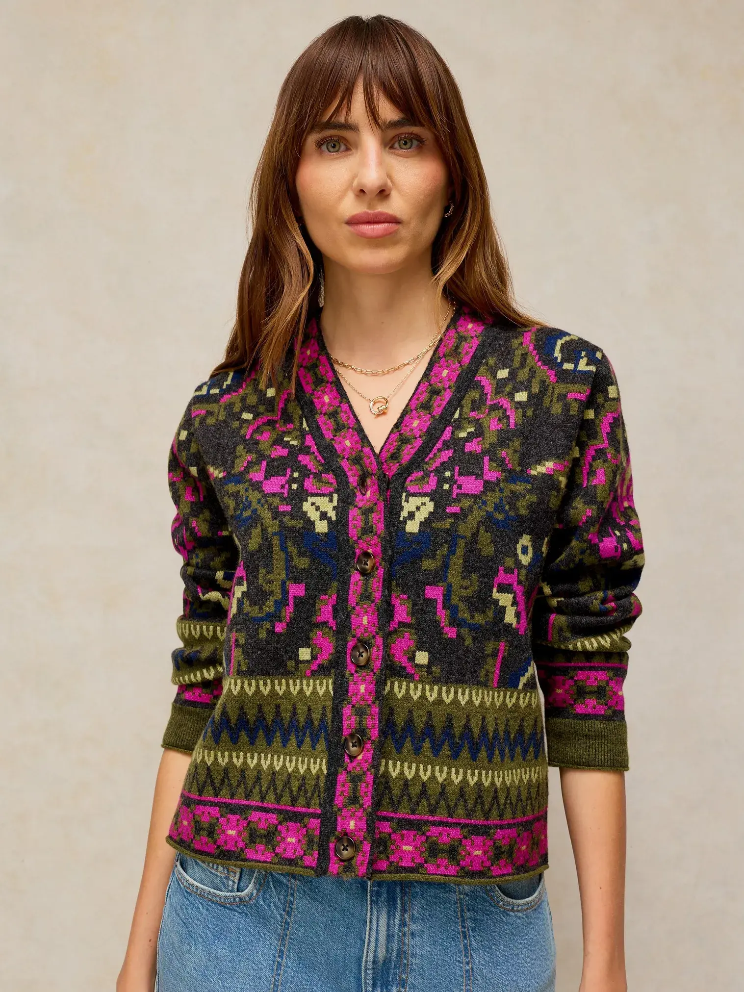 Ceder fairisle jaquard vest-1