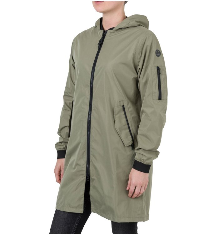 Agu Agu Urban Outdoor Long Bomber Jacket Green