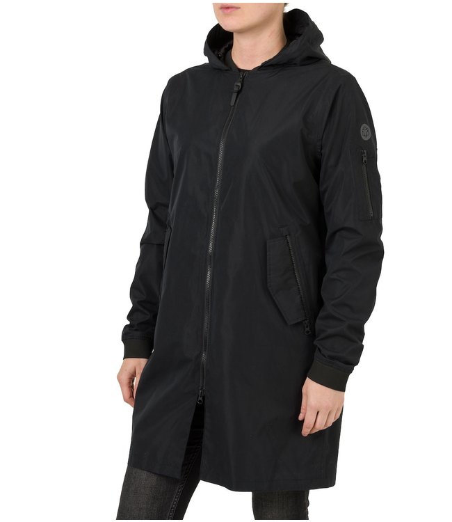 Agu Urban Outdoor Long Bomber Jacket Women Zwart LoveforRain