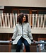 Agu Agu Urban Outdoor Long Bomber Jacket Women Cement