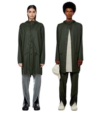 RAINS Long Jacket Groen Sale