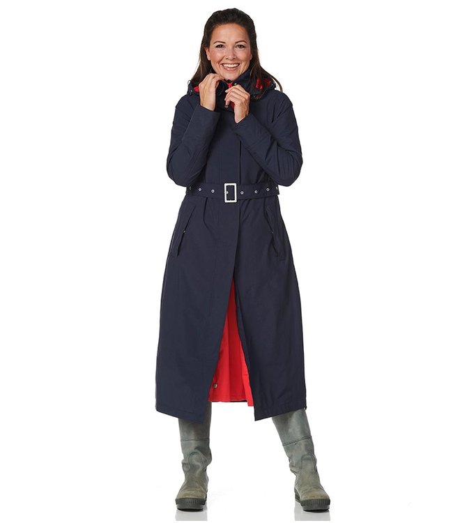 Happy Rainy Days Happy Rainy Days Lange regenjas Dames Navy/Red