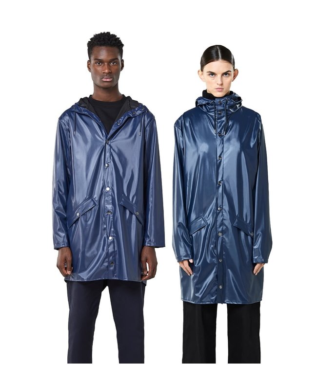 RAINS RAINS Long Jacket Shiny Blue