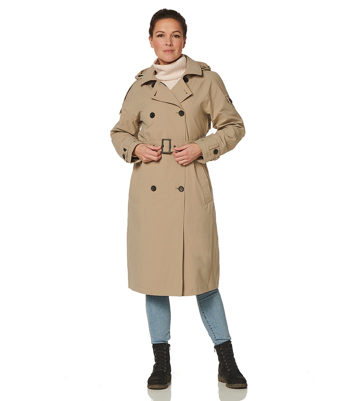 een vuurtje stoken Cyclopen focus Happy Rainy Days Lange Regenjas Dames | Brooklyn | Beige - LoveforRain