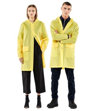 RAINS Hooded Coat Foggy Yellow Sale