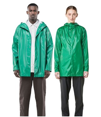 RAINS Short Coat Shiny Grass Sale