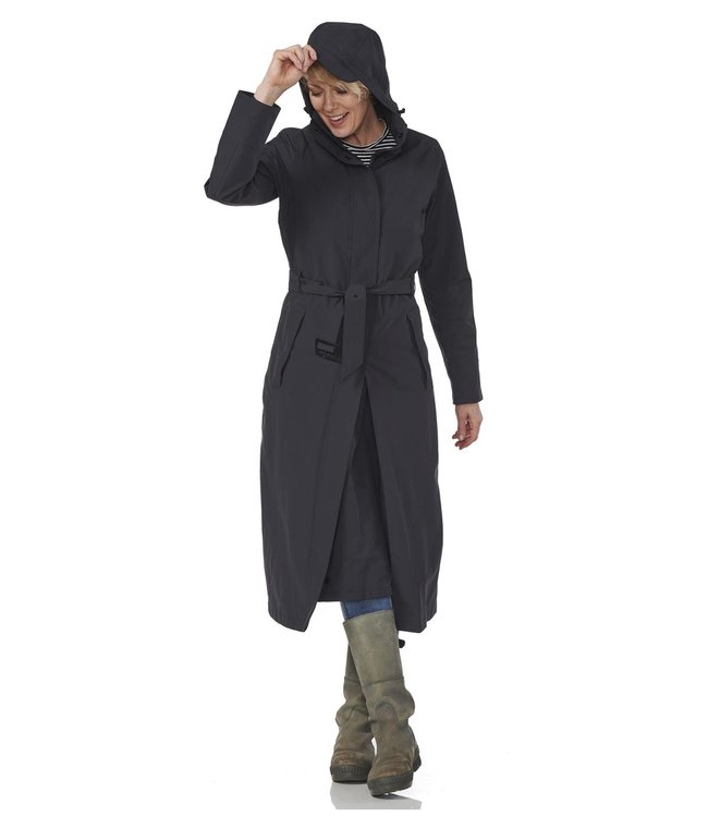 Happy Rainy Days Happy Rainy Days Long Raincoat Dames Blue Graphite