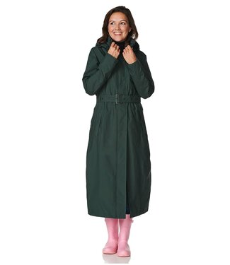 Happy Rainy Days Happy Rainy Days Long Raincoat  Dark Green