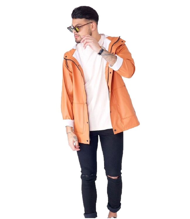 Mens rubber store raincoat