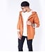 LoveforRain RUBBER FEEL HOODED JACKET RUST - MANNEN