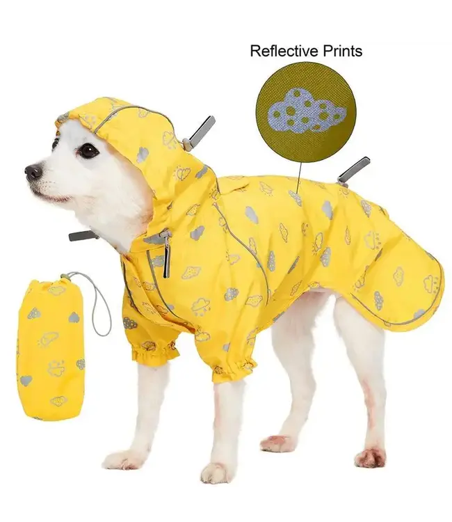 Blueberry Pet Dog Raincoat Blueberry Pet Yellow Sunflower