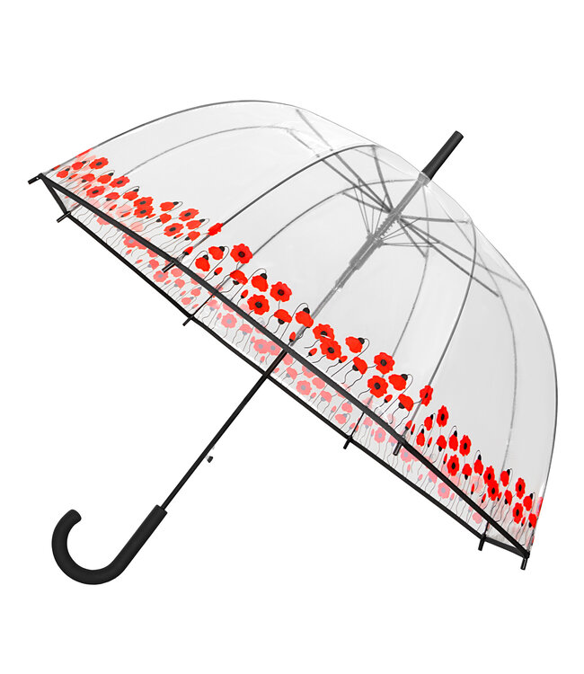 LoveforRain Paraplu Falconetti Transparant met Bloemetjes