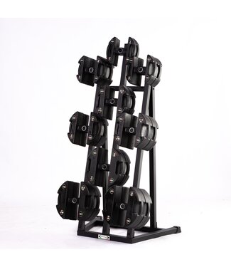 DISCUBRIO HALTERSCHIJVEN - DUMBBELLS - KETTLEBELLS SET 5 - 20kg Incl. rek
