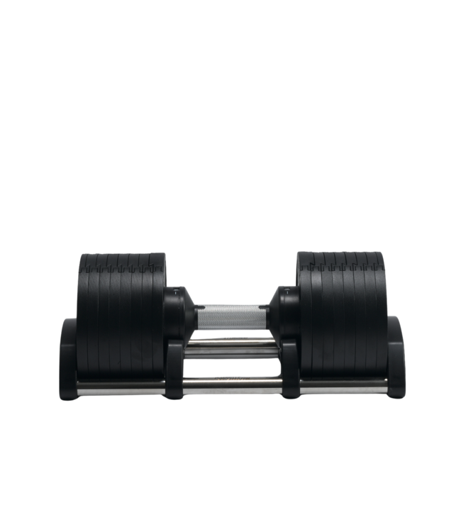 COMBIDEAL 2 x 28KG | 8 (met magneetgewichten 15) DUMBELLS  + STAND