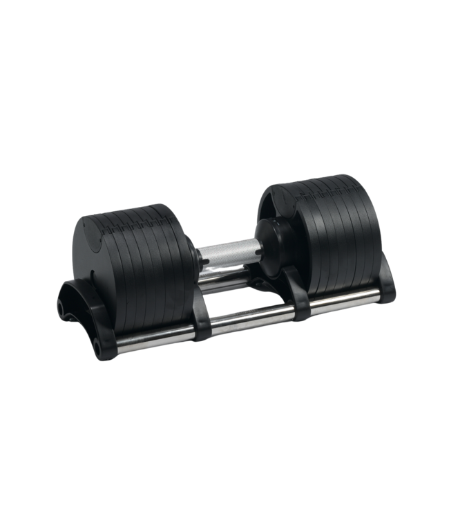 COMBIDEAL 2 x 28KG | 8 (met magneetgewichten 15) DUMBELLS  + STAND