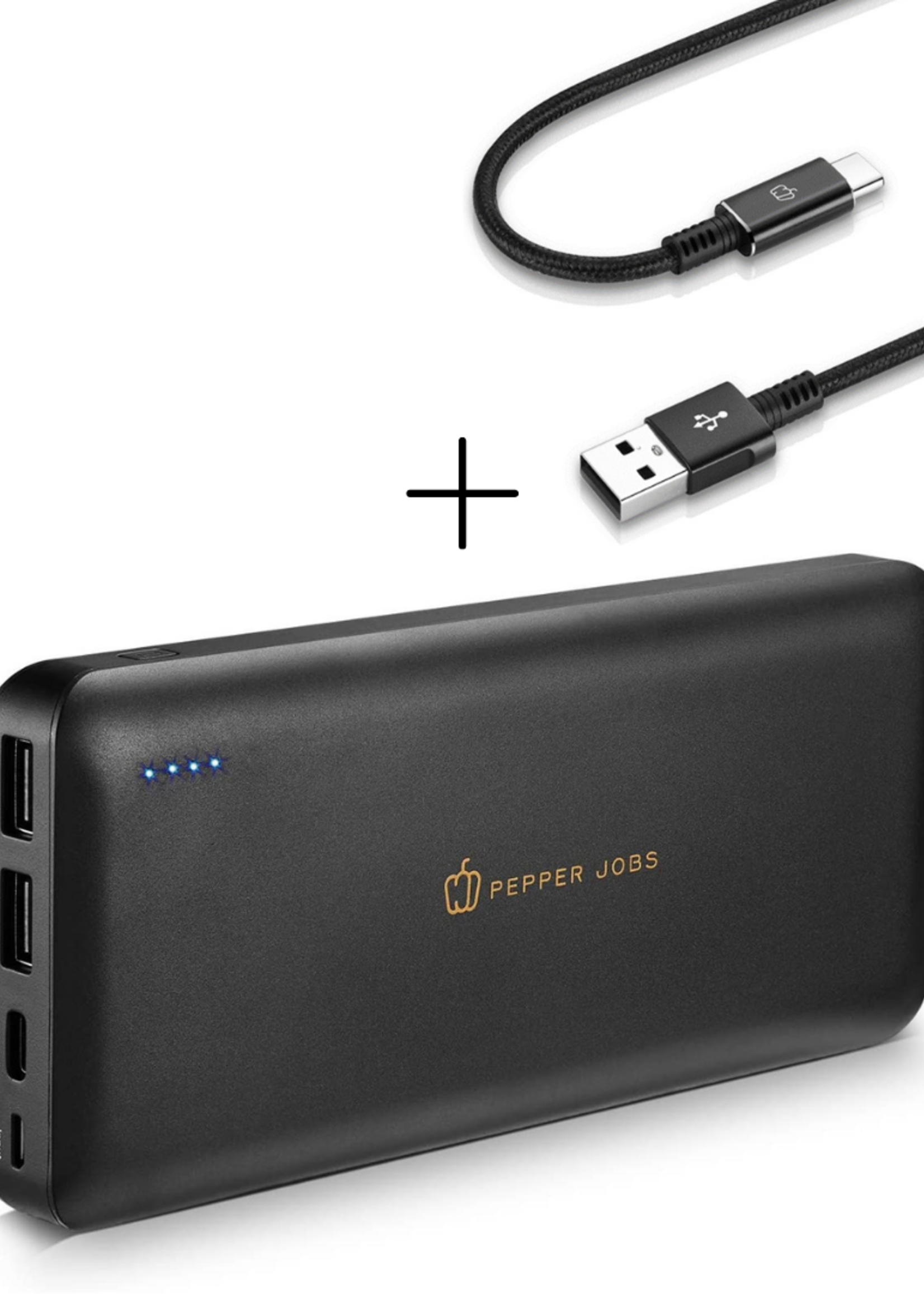 Powerbank 45W + USB-A naar USB-C Kabel 20000 mah