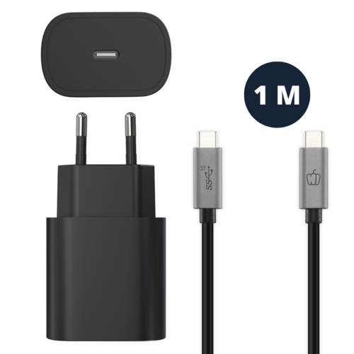 Snellader USB-C naar USB-C 25W Zwart Snellader USB-C naar USB-C 25W Zwart