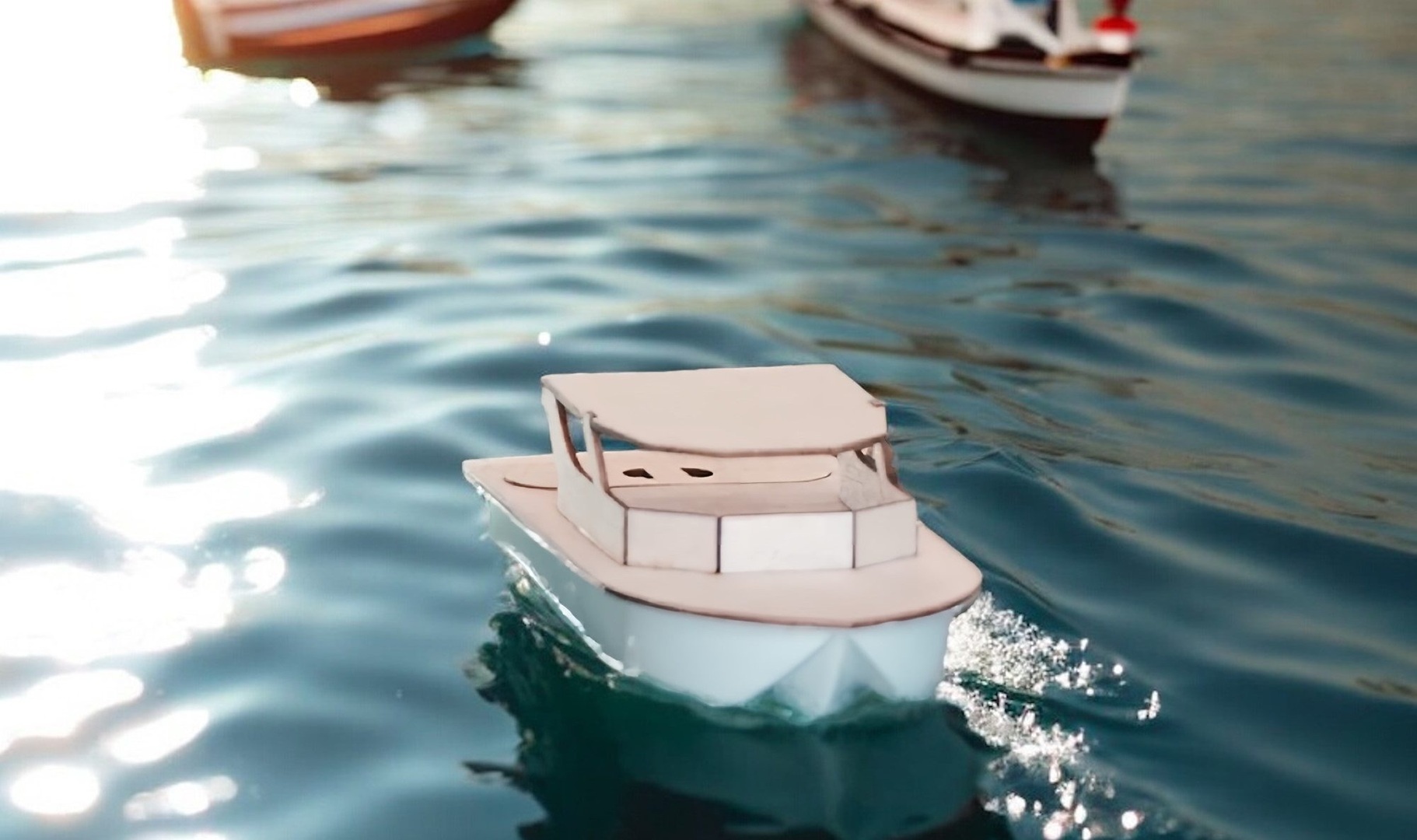 A RC boat with a vacuum formed hull