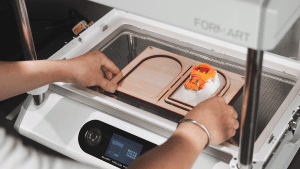 Place the entire mould on your desktop vacuum former