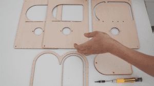 Putting the mould parts together