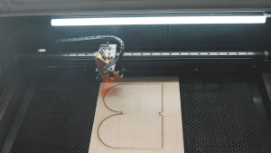 Cutting out the parts with a laser cutter
