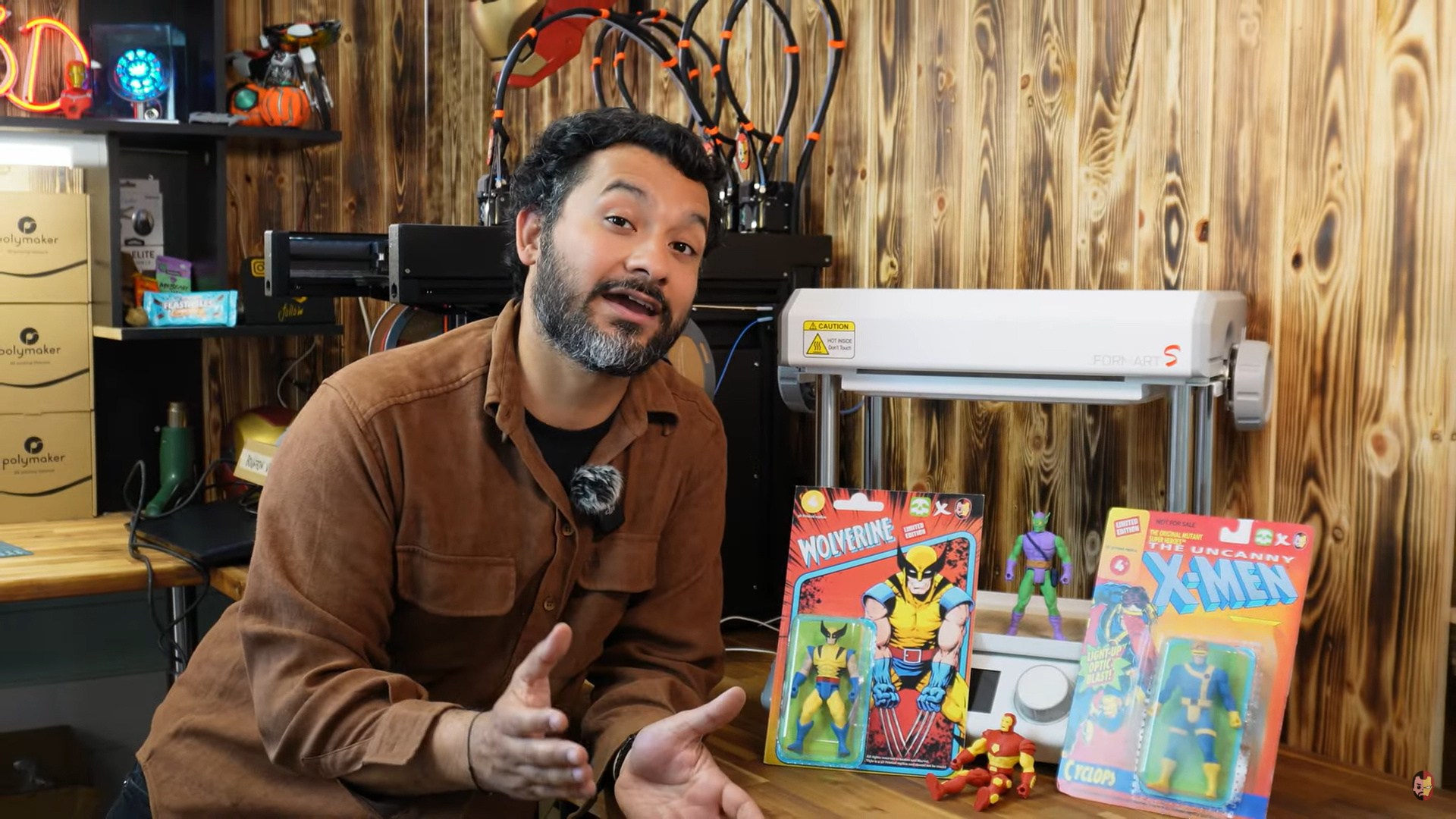 Carlos 3D made toy packaging with his vacuum former