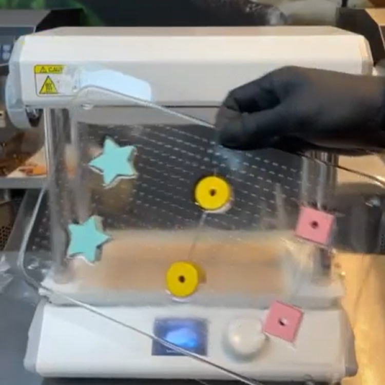 Wooden shapes used to make the mould with a MY YARD desktop vacuum forming machine