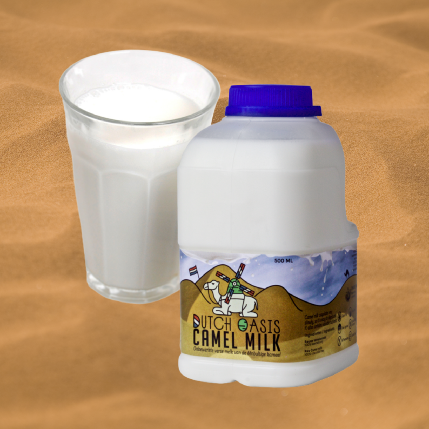 Dutch Oasis 7 bottles (á 500ml) frozen and raw camel milk