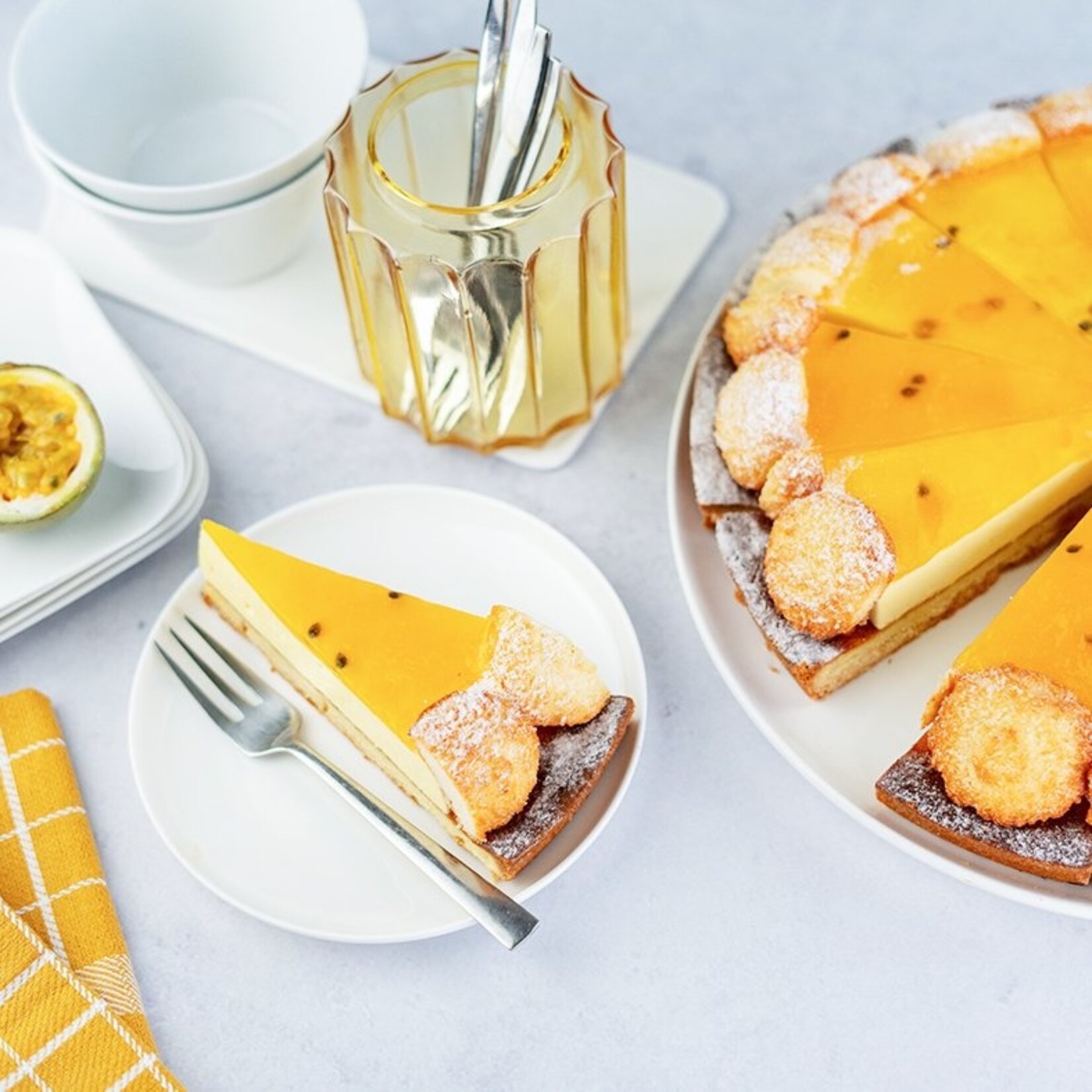 Mango passie bavaroise taart (bevroren)