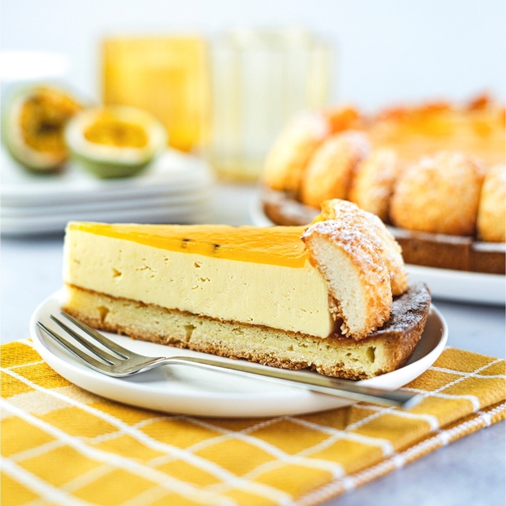 Mango passie bavaroise taart (bevroren)