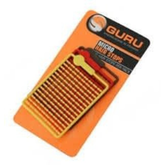 guru micro hair stops - red, brown, yellow