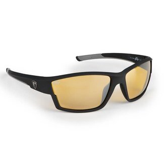 fox rage matt black / amber lense wraps