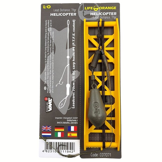 life orange helicopter distance karperonderlijn