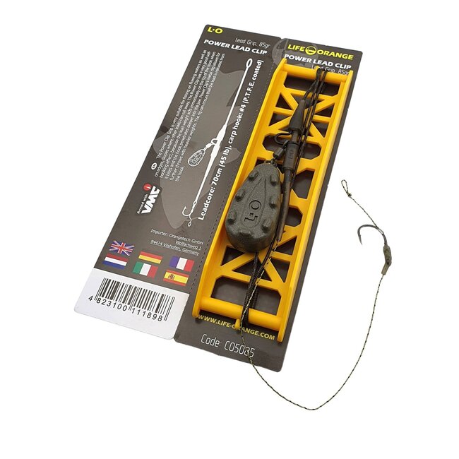 life orange power clip grip karperonderlijn