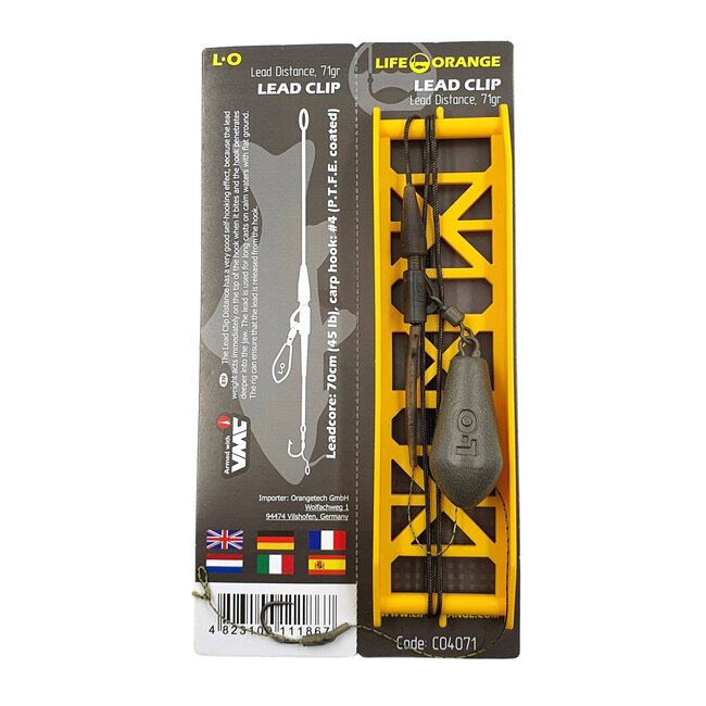life orange lead clip distance karperonderlijn