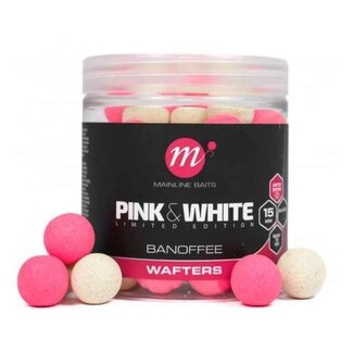 mainline fluoro pink & white banoffee wafters 15mm