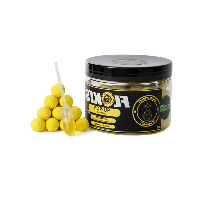 floki's baits pop-up fluor yellow pineapple