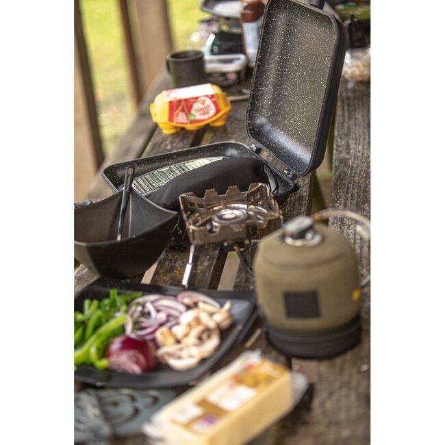ridgemonkey connect pan & griddle xxl granite edition