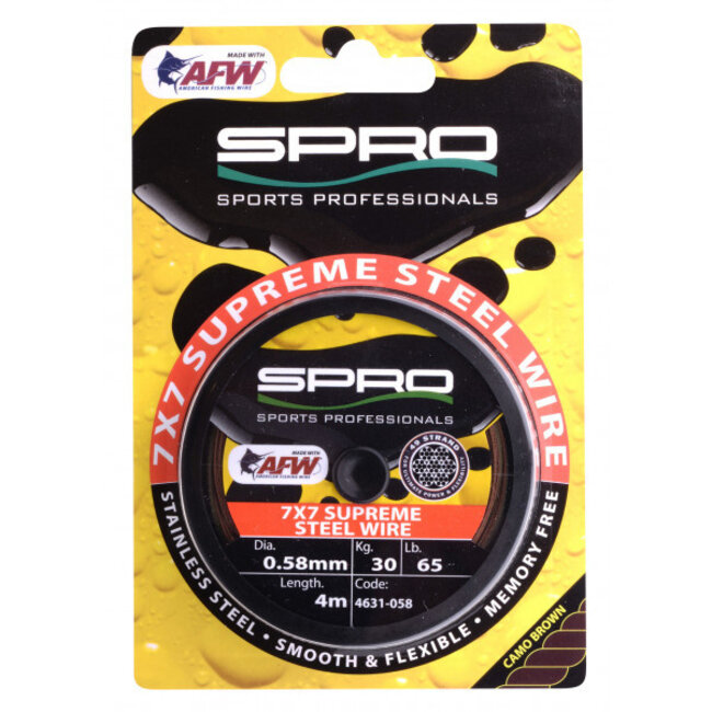 spro 7 x 7 super steel  supreme afw  wire