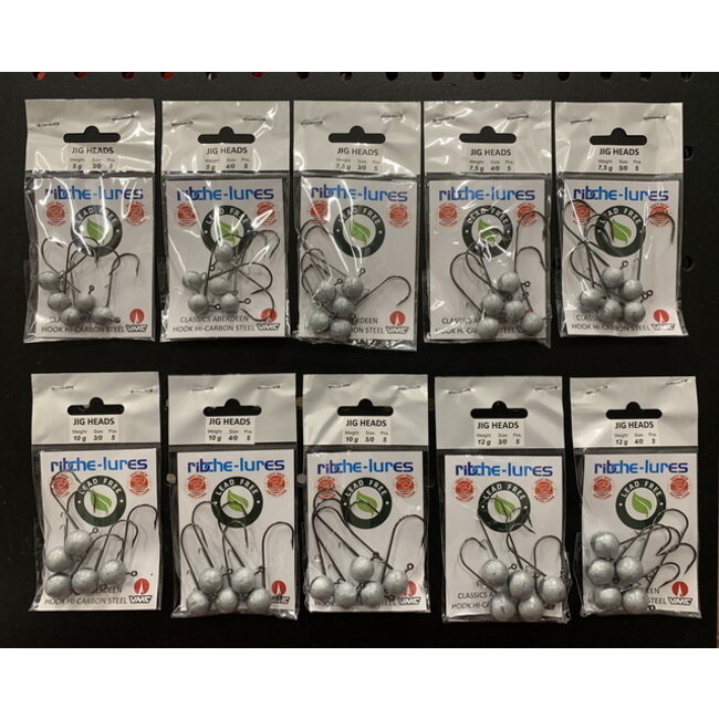 ribche lures lead free metal jig heads