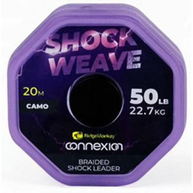 ridgemonkey connexion shock weave braided shock leader 50lb