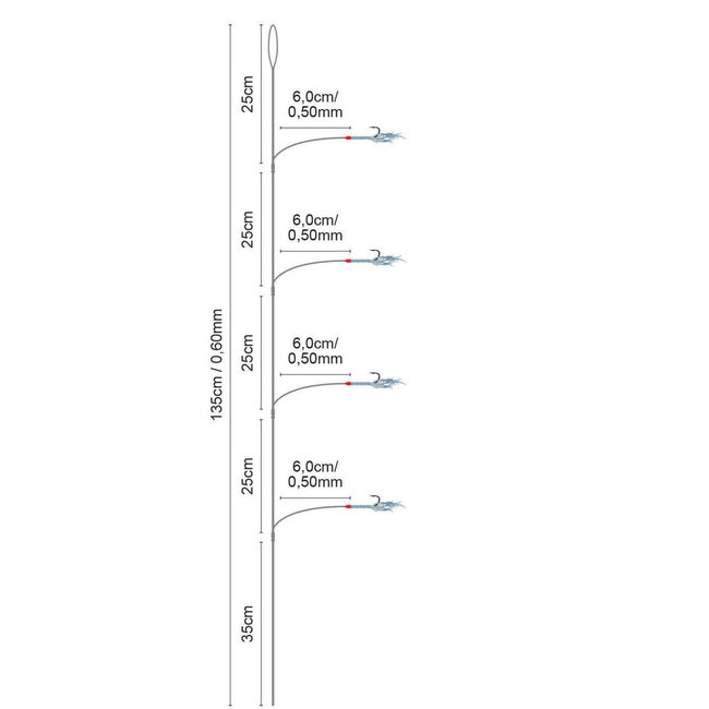 spro 35 garnalen makreel paternoster