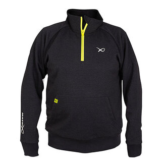 matrix minimal black/marl & lime 1/4 zip